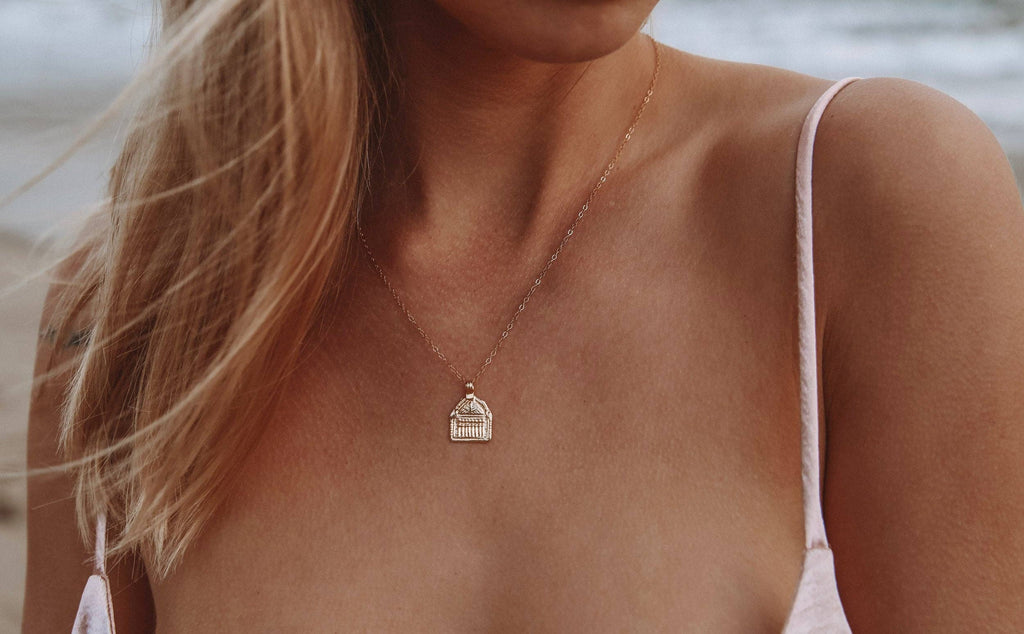 Mountainside Jewelry - Janus Necklace: 18" / Cable Chain / Gold Vermeil