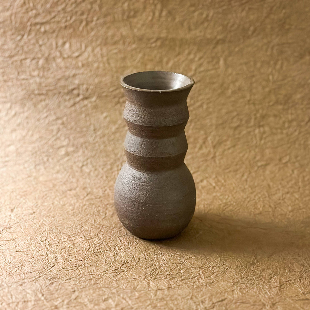 Olivia Snow Ceramics - Small Pebble Vase: Dark Brown