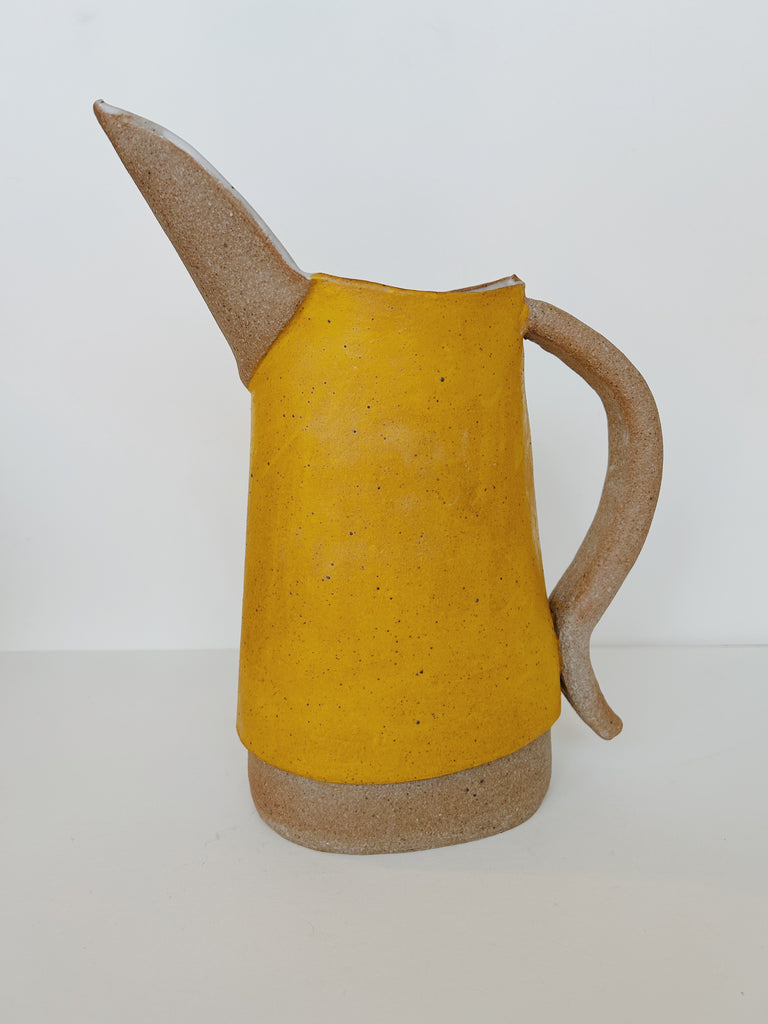 Maggie Silverman Bird Pitcher- large, yellow