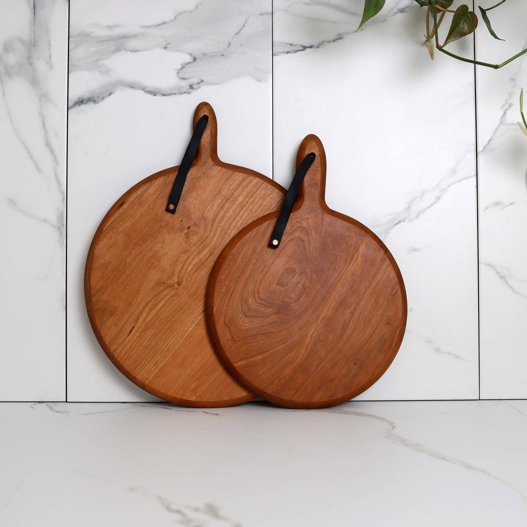 KHEM Studios - Circle Cutting Boards- USA Hardwoods + Made in USA: Extra Large Cherry