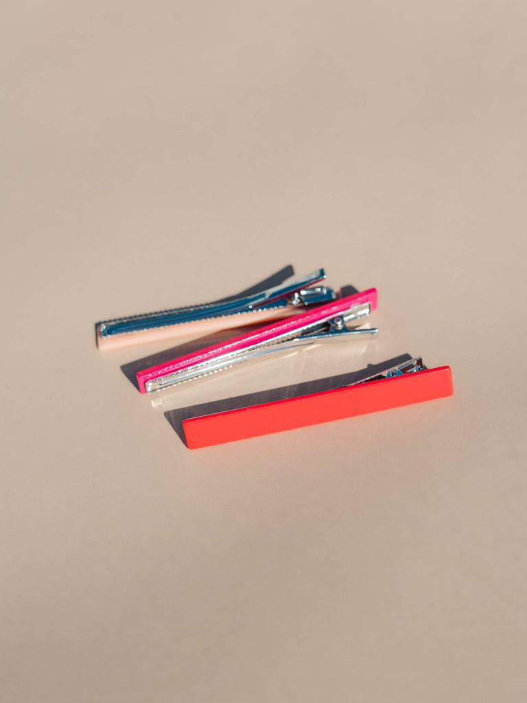 NAT + NOOR - Evie | Pink Tones | Alligator Hair Clips | Hair Pin
