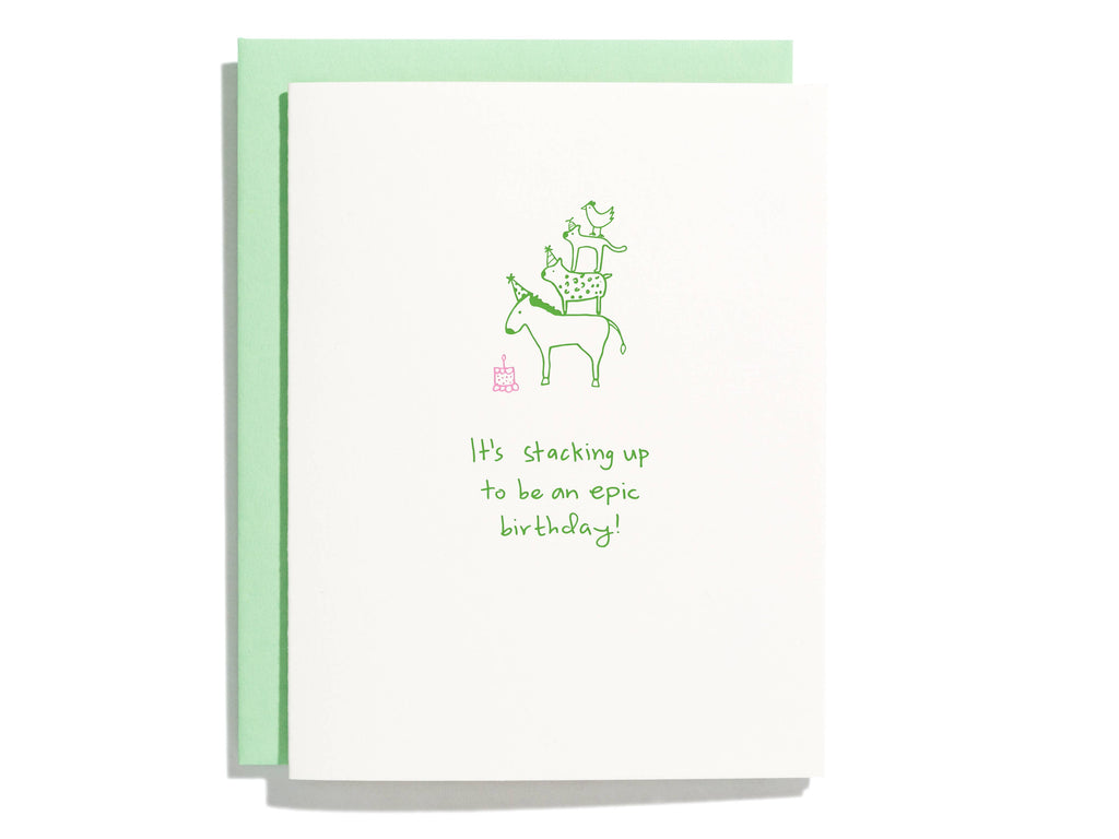 Shorthand Press - Epic Birthday - Letterpress Greeting Card