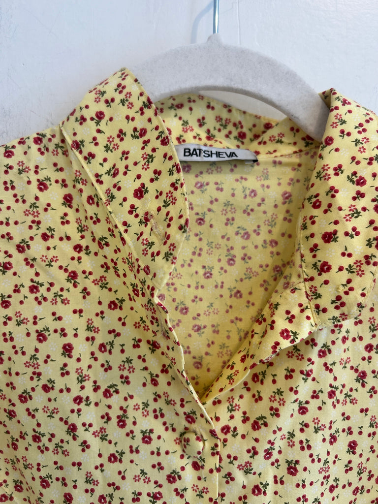 LOOP - Batsheva Yellow Floral Top (#190)