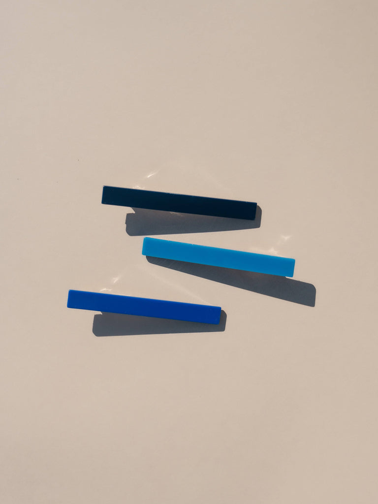 NAT + NOOR - Evie | Blue Tones | Alligator Hair Clips | Hair Pin