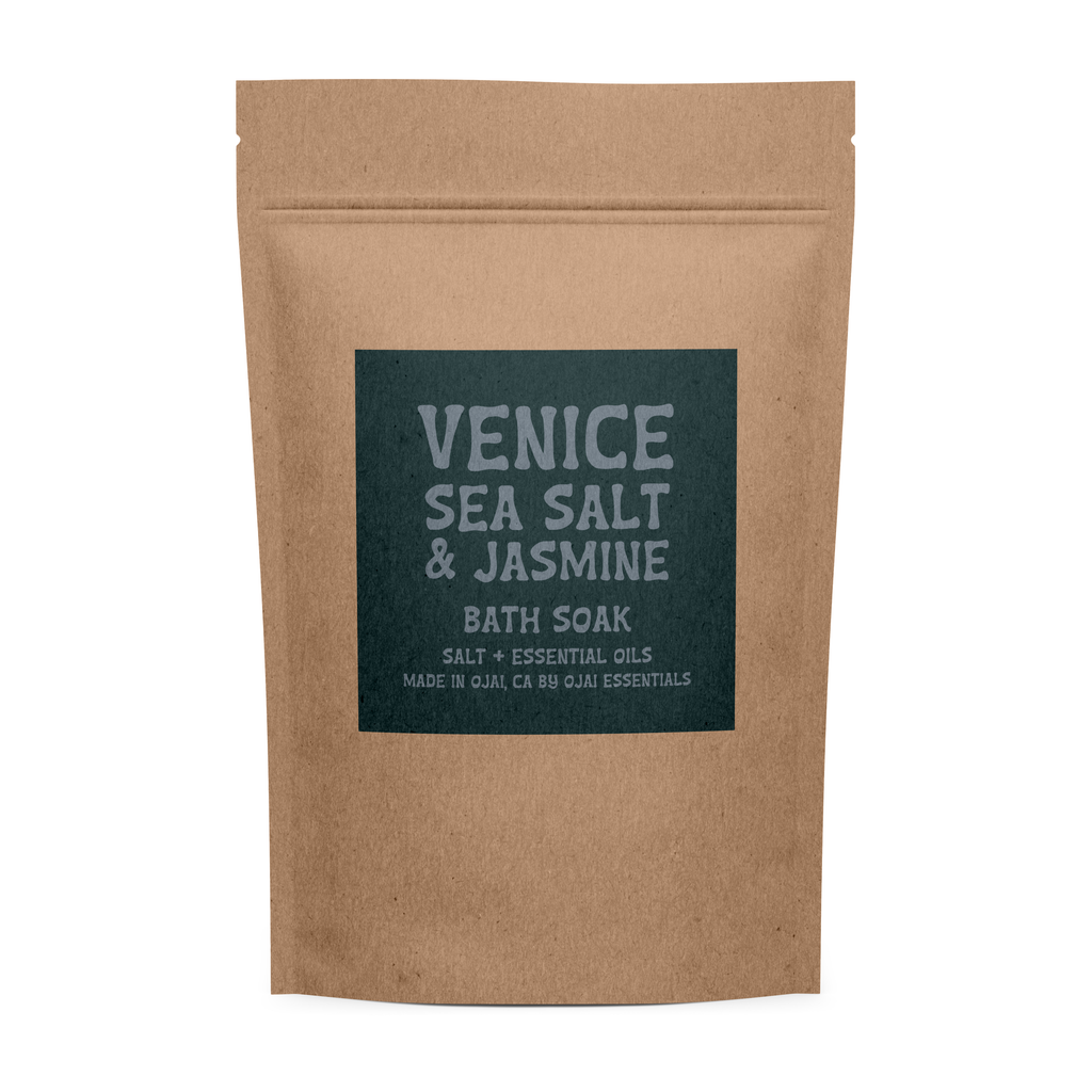 Ojai Essentials - Bath Soak | Venice Sea Salt & Jasmine | Salt + Essential Oil: 10 oz