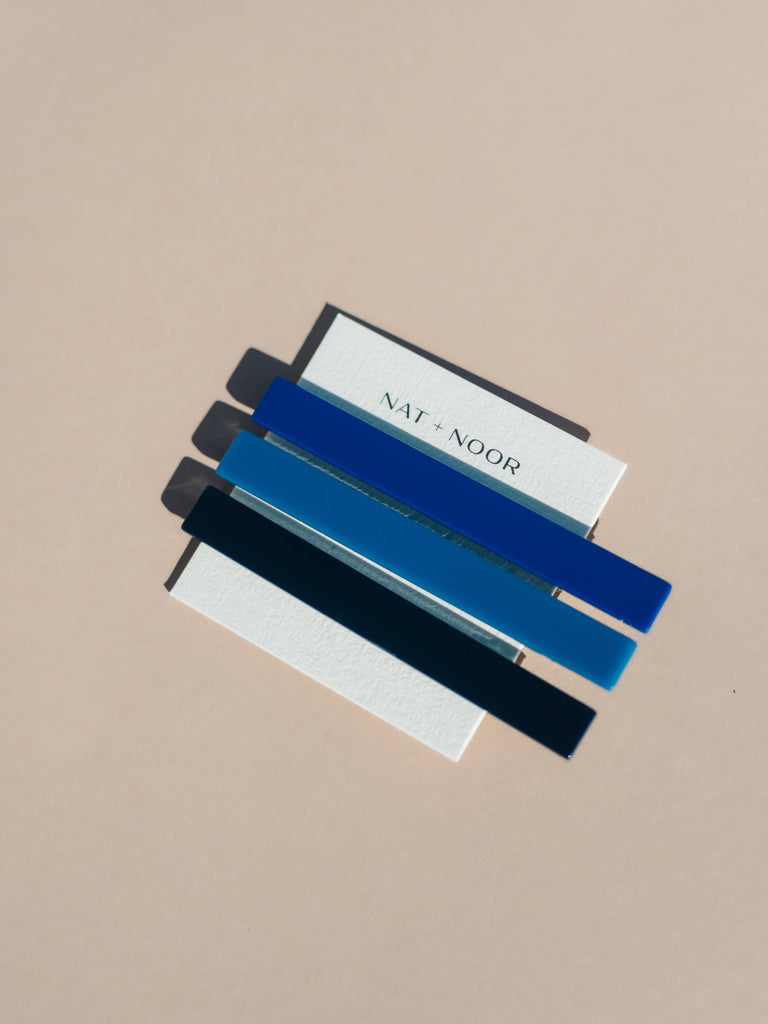 NAT + NOOR - Evie | Blue Tones | Alligator Hair Clips | Hair Pin