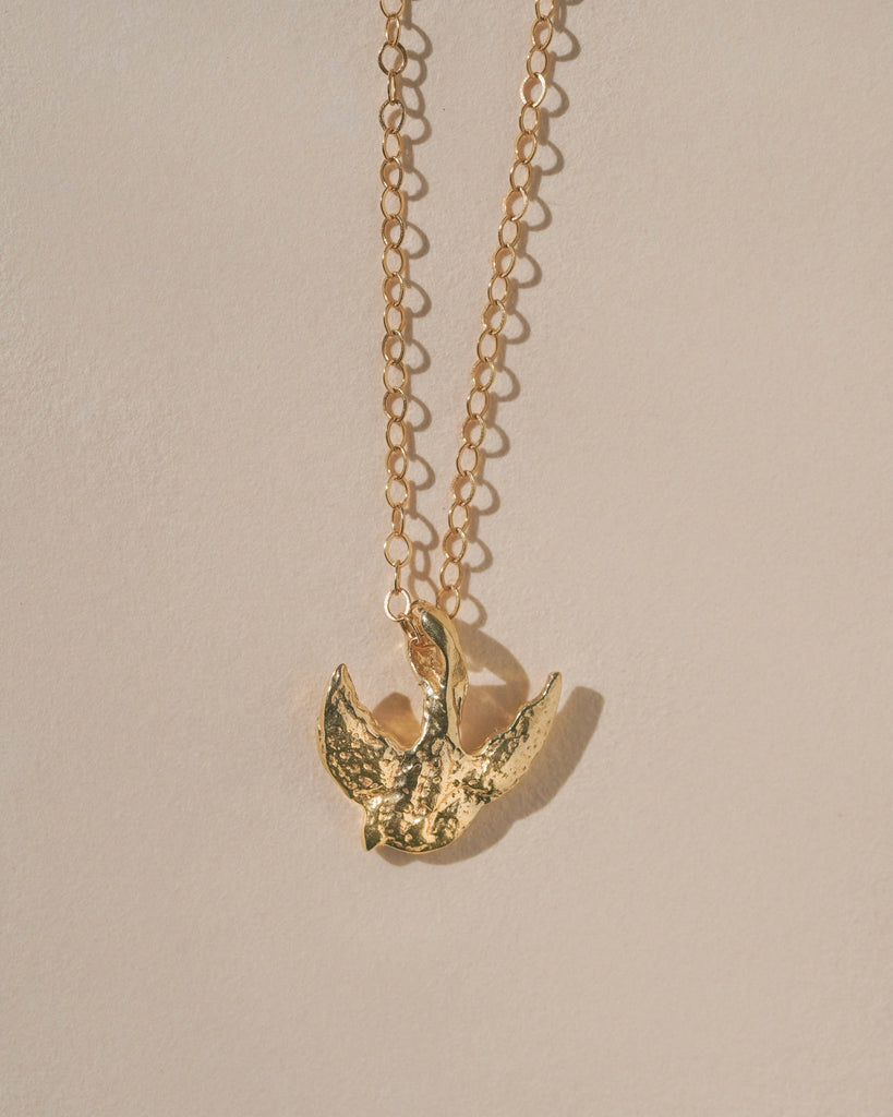 Mountainside Jewelry - Avis Necklace: 16" / Box Chain / Gold Vermeil