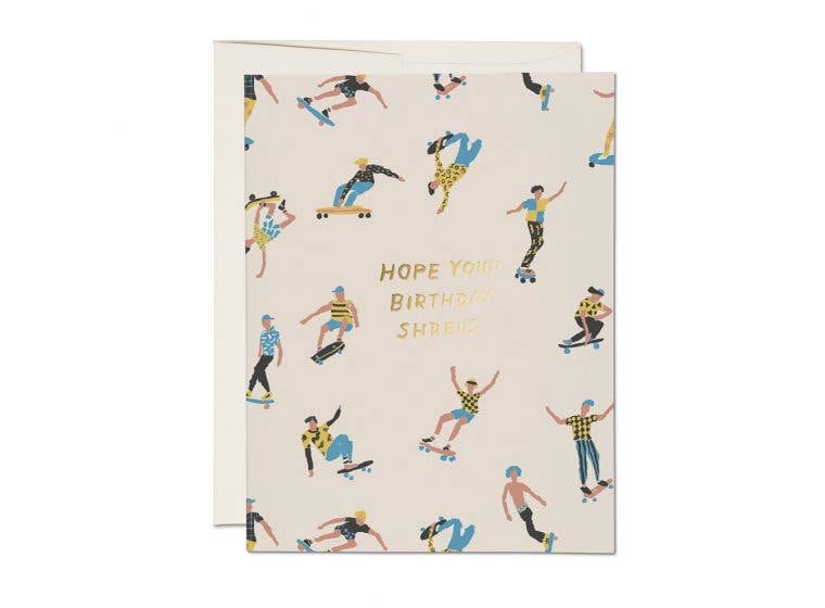 Red Cap Cards - Shreds birthday greeting card