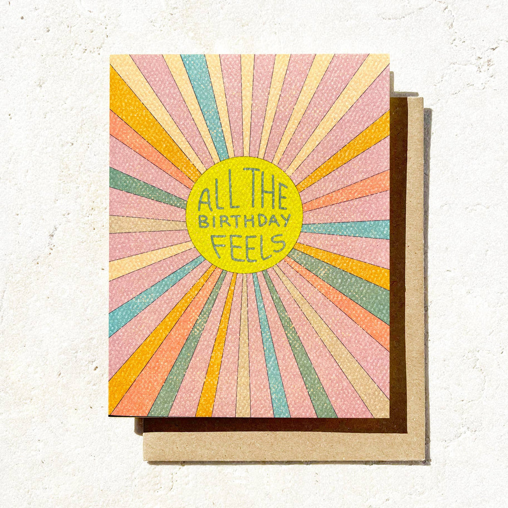 Daydream Prints - All The Birthday Feels Card | Fun Birthday Card | Colorful