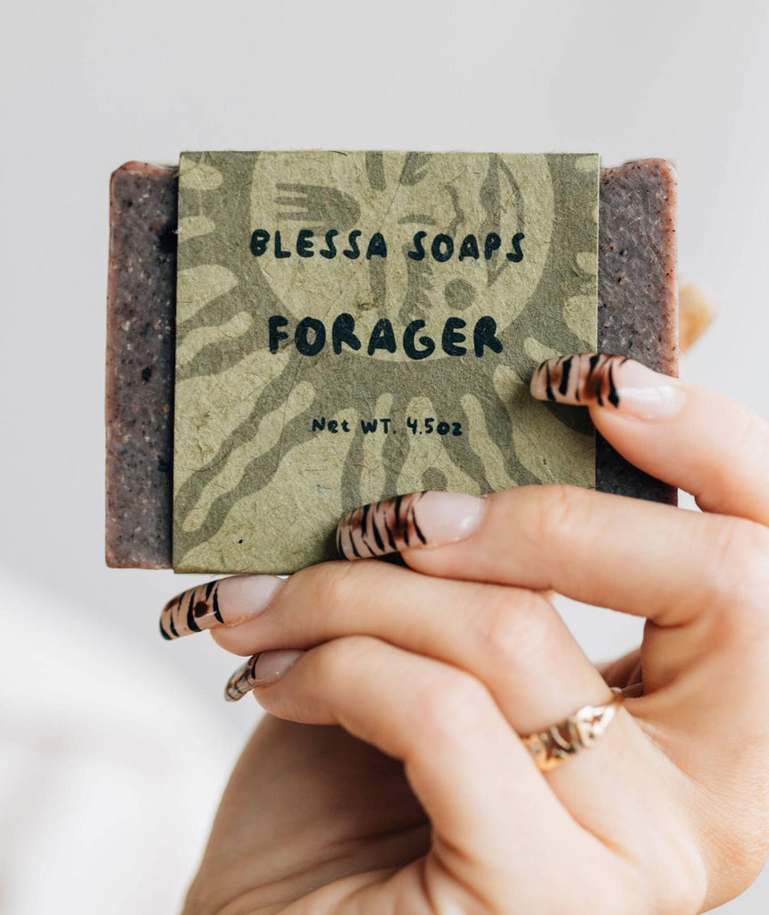 Blessa Soaps - All Natural Cedar Wood Sage Red Thyme Soap, Forager