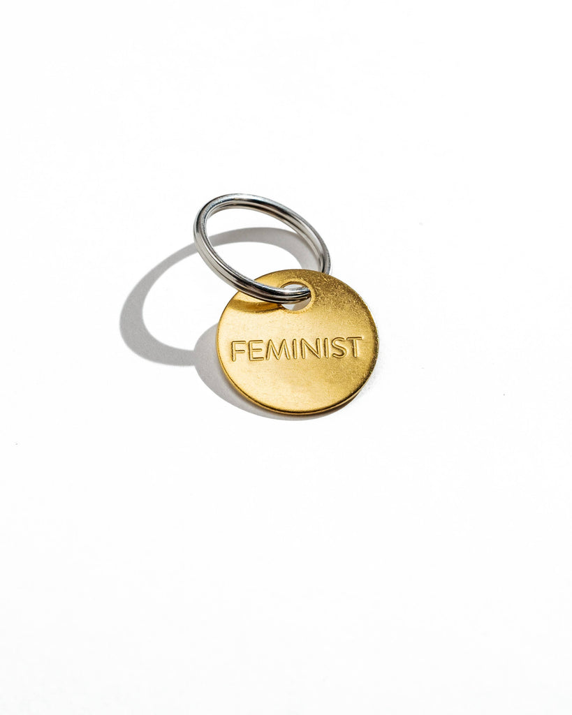 Chaparral Studio - FEMINIST - Hand Pressed Brass Keychain: Small