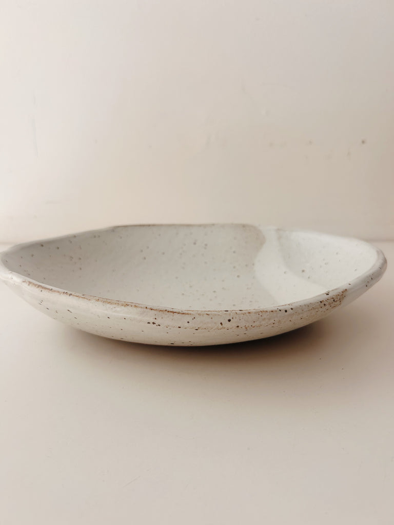 Colleen Hennessey - Oval Bowl, Glossy White / Grey, A