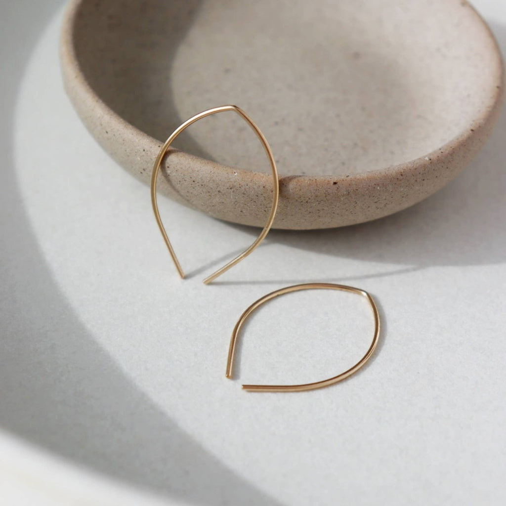 Token Jewelry - Petal Slide Earrings in 14k Gold Fill