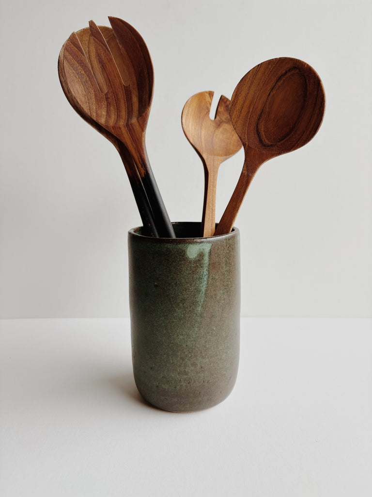 Coastline Ceramics- Kitchen Crock, Emerald
