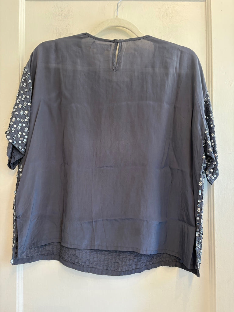 LOOP- Velvet Sequin Top, Size S (#18)