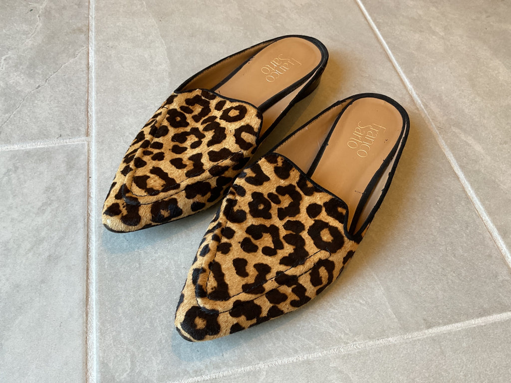 LOOP - Franco Sarto Animal Print Mules, Sz 8 (#52)