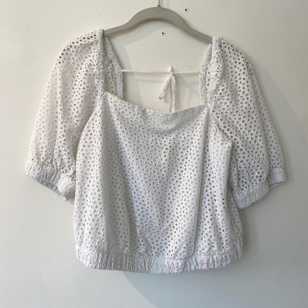LOOP - Everlane Eyelet Top, Sz M (#97)
