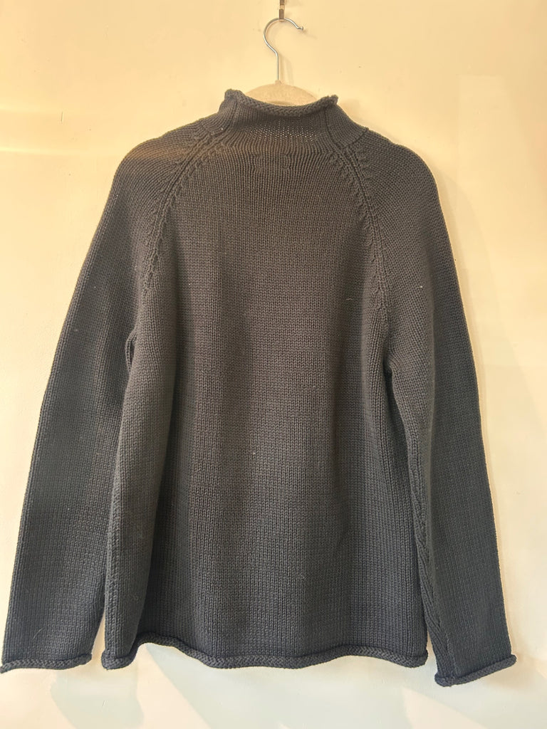 LOOP - J.Crew Black Roll Neck Cotton Sweater, Sz, XXS (#4)