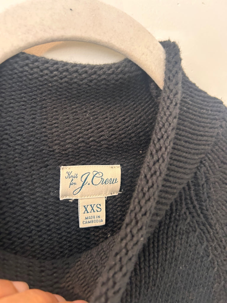 LOOP - J.Crew Black Roll Neck Cotton Sweater, Sz, XXS (#4)