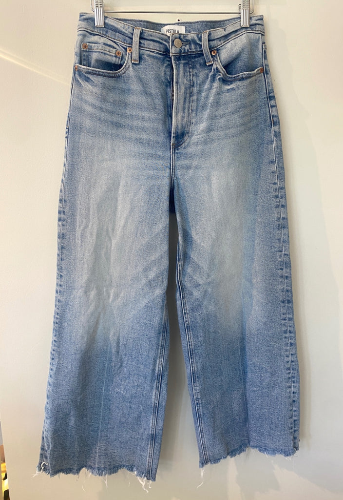 LOOP - Pistola Wide-Leg Distressed Jeans, Sz 29 (#356)
