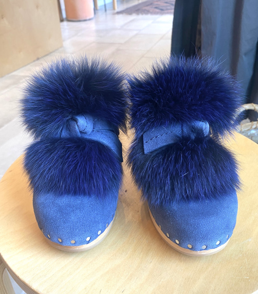 LOOP - Loeffler Randall Phillips Fur & Suede Clogs, Sz 7 (#124)