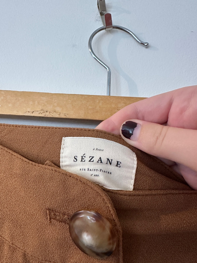 LOOP - Sézane Tan Trousers, Size 42 (#72)