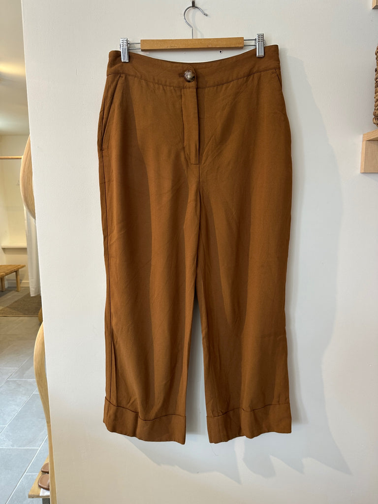 LOOP - Sézane Tan Trousers, Size 42 (#72)