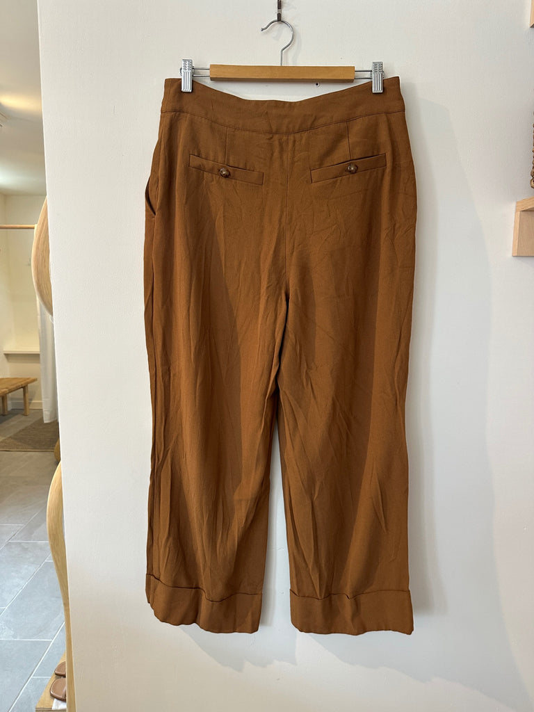 LOOP - Sézane Tan Trousers, Size 42 (#72)