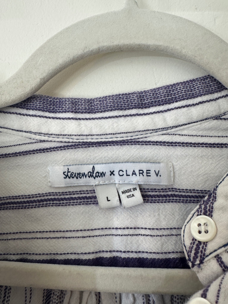 LOOP - Steven Alan X Clare V. Stripe Top, Size L (#426)