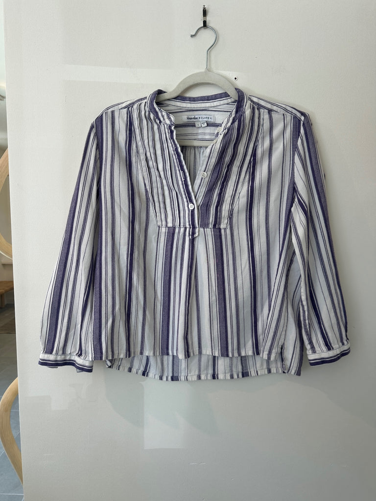 LOOP - Steven Alan X Clare V. Stripe Top, Size L (#426)
