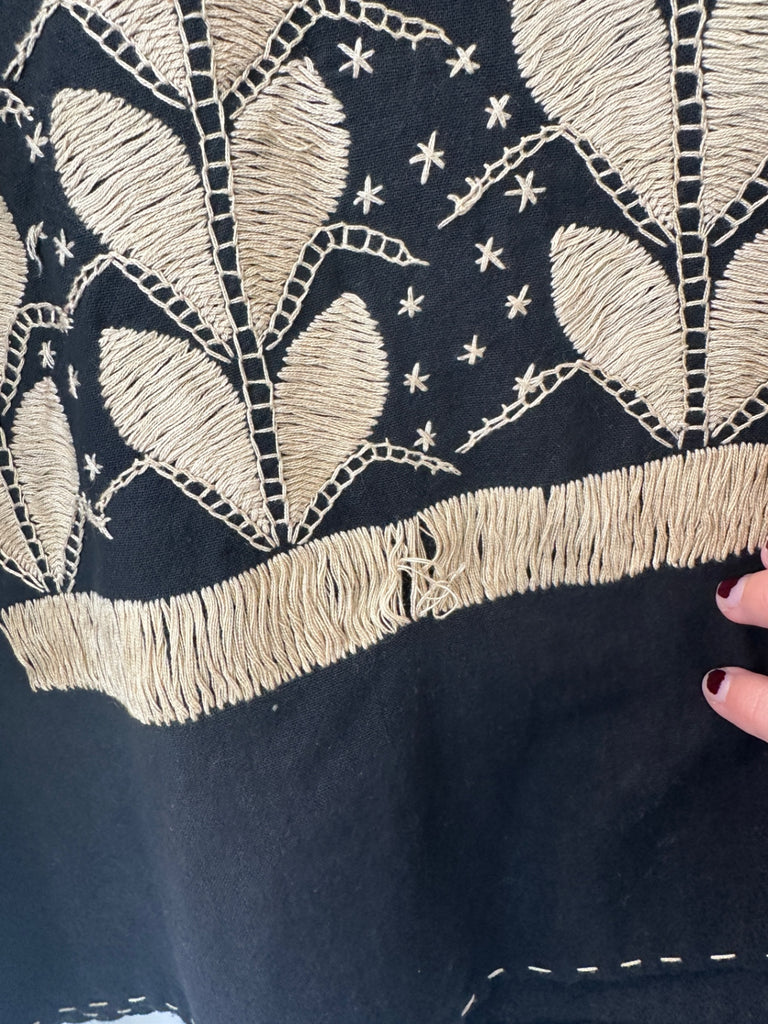 LOOP - Mexican Handmade Embroidered Top, ~L (#426)
