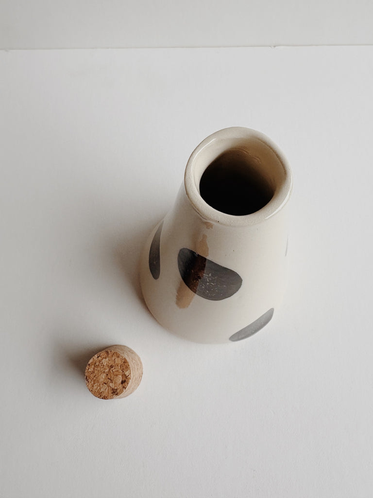 Mi Piati Ceramics- Corked Jar/ Vase, tall