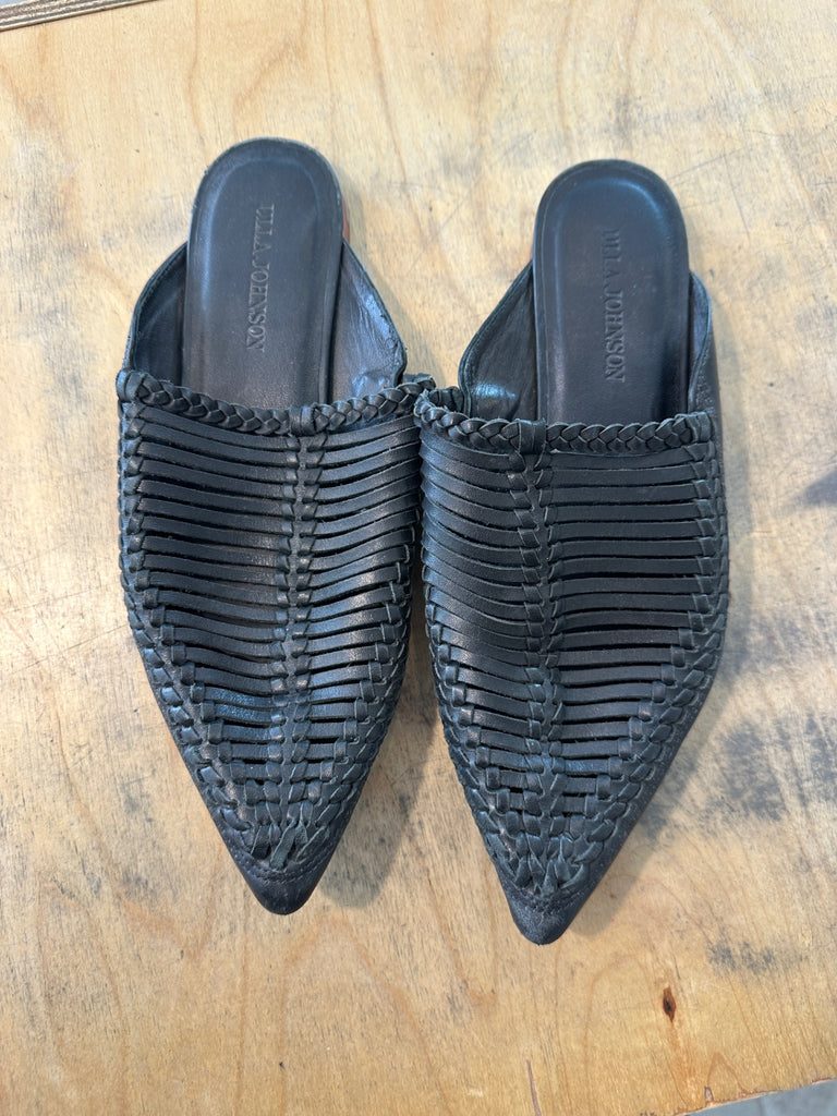LOOP - Ulla Johnson Woven Mules, Size 39 (#190)