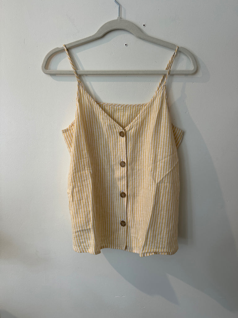 LOOP - Striped Linen Tank, Size S (#18)
