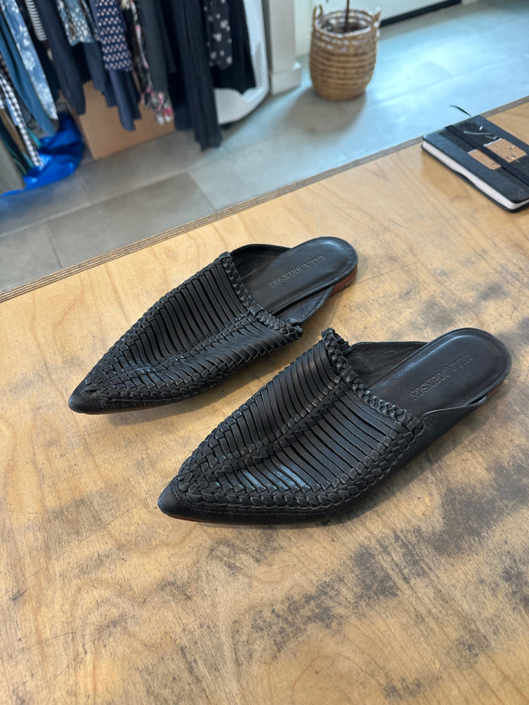 LOOP - Ulla Johnson Woven Mules, Size 39 (#190)