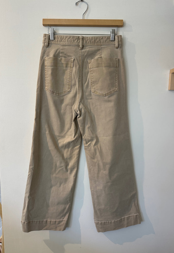 LOOP -Gap High Rise Wide Leg Crop Pants, Size 4 (#280)