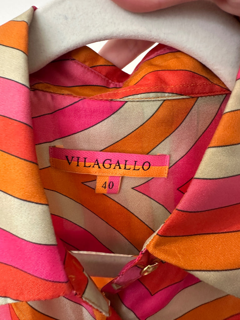 LOOP - Vilagallo Silk Button Up Top, Size 40 (#190)