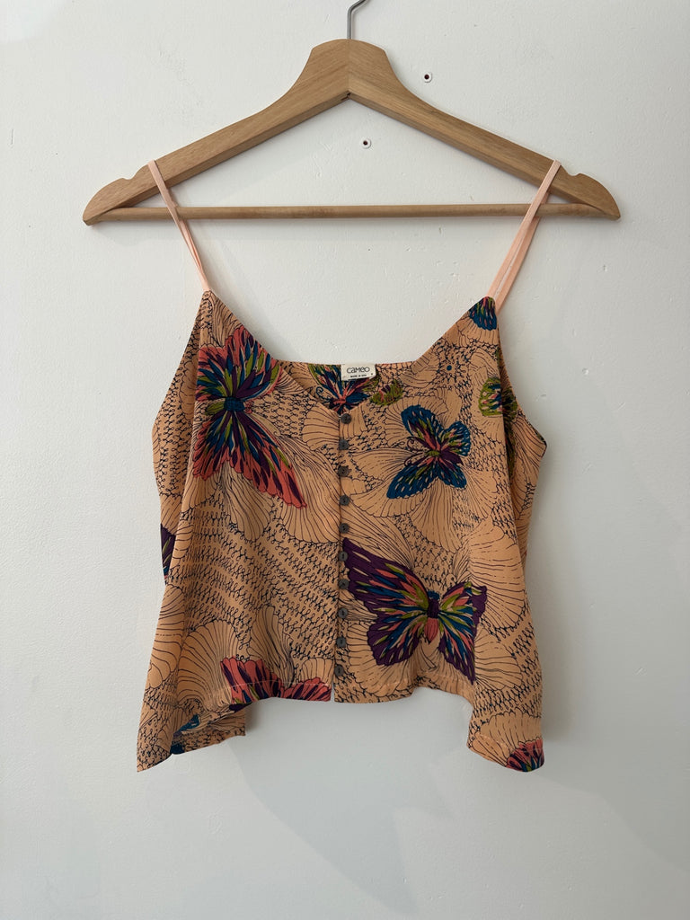 LOOP - Cameo Silk Tank Top, Size S (#408)