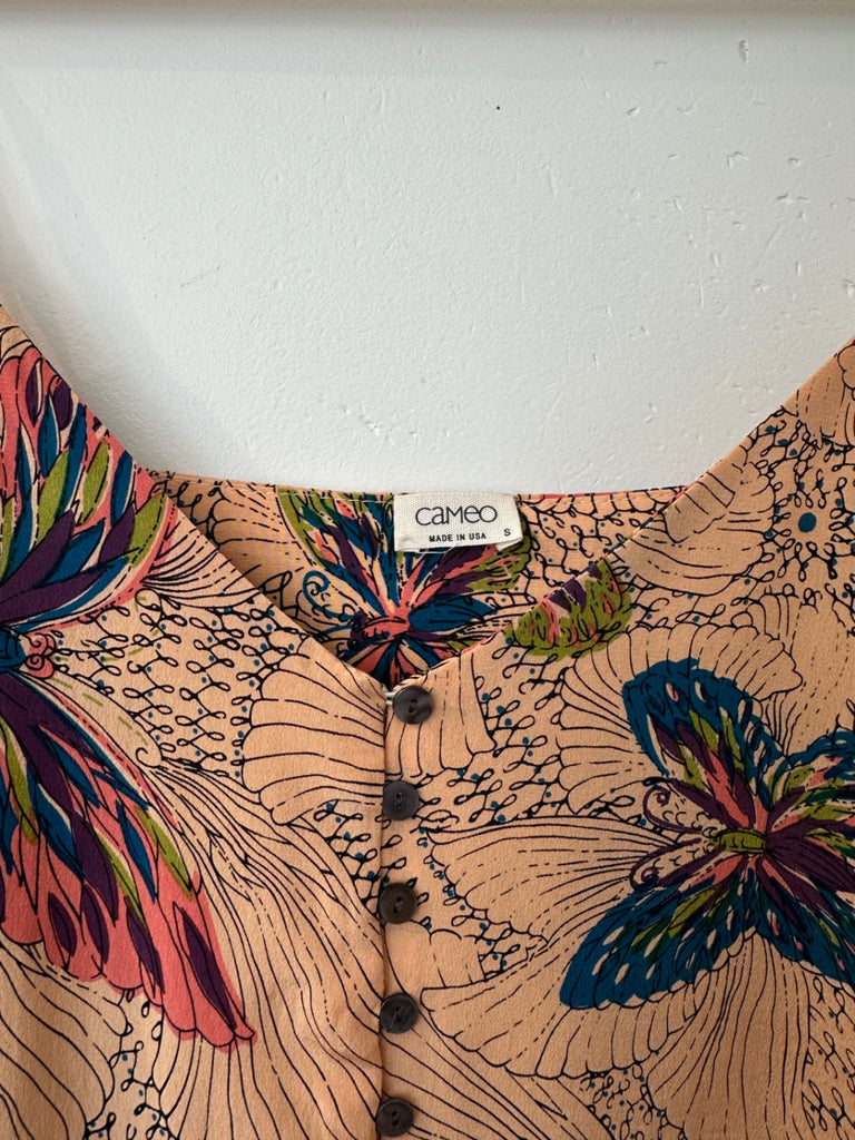 LOOP - Cameo Silk Tank Top, Size S (#408)