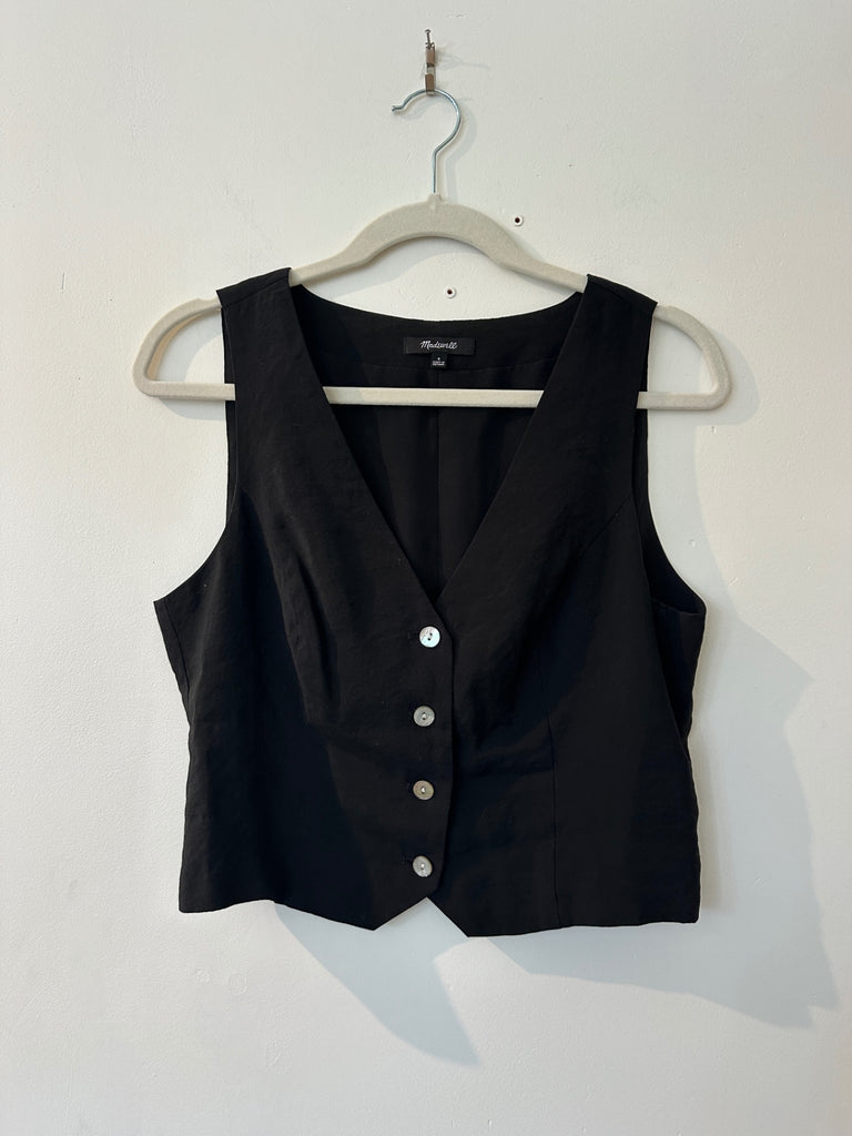 LOOP - Madewell Black Vest, Size 6 (#440)