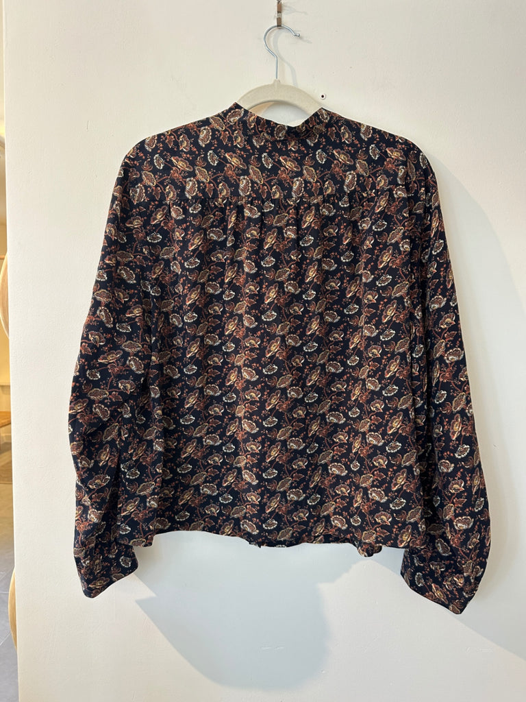 LOOP - Dôen Silk Button Down Top, Size XL (#244)