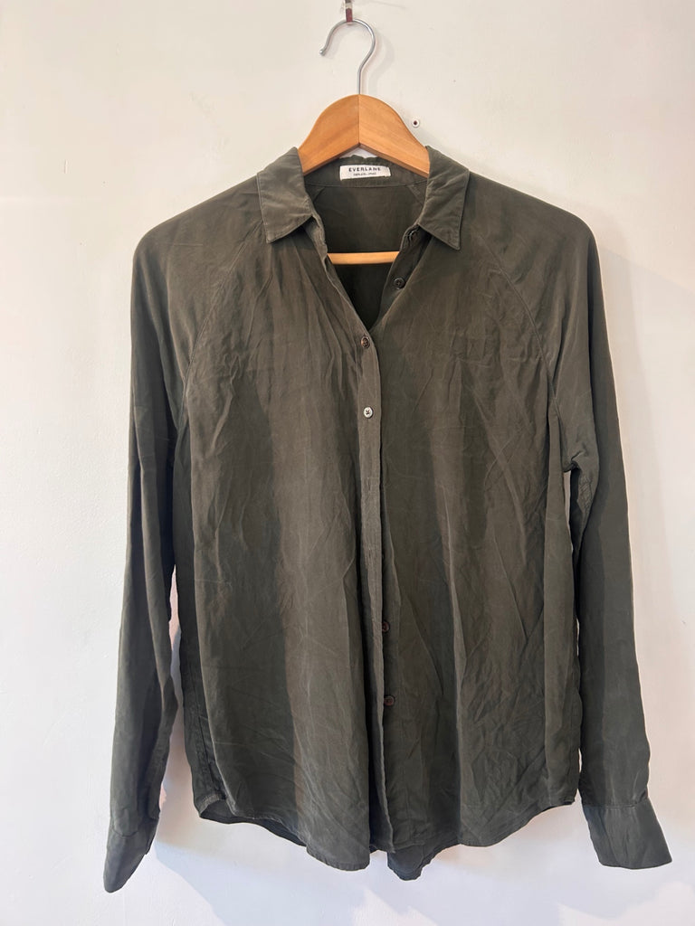 LOOP - Everlane Silk Button Down, Sz S (#442)