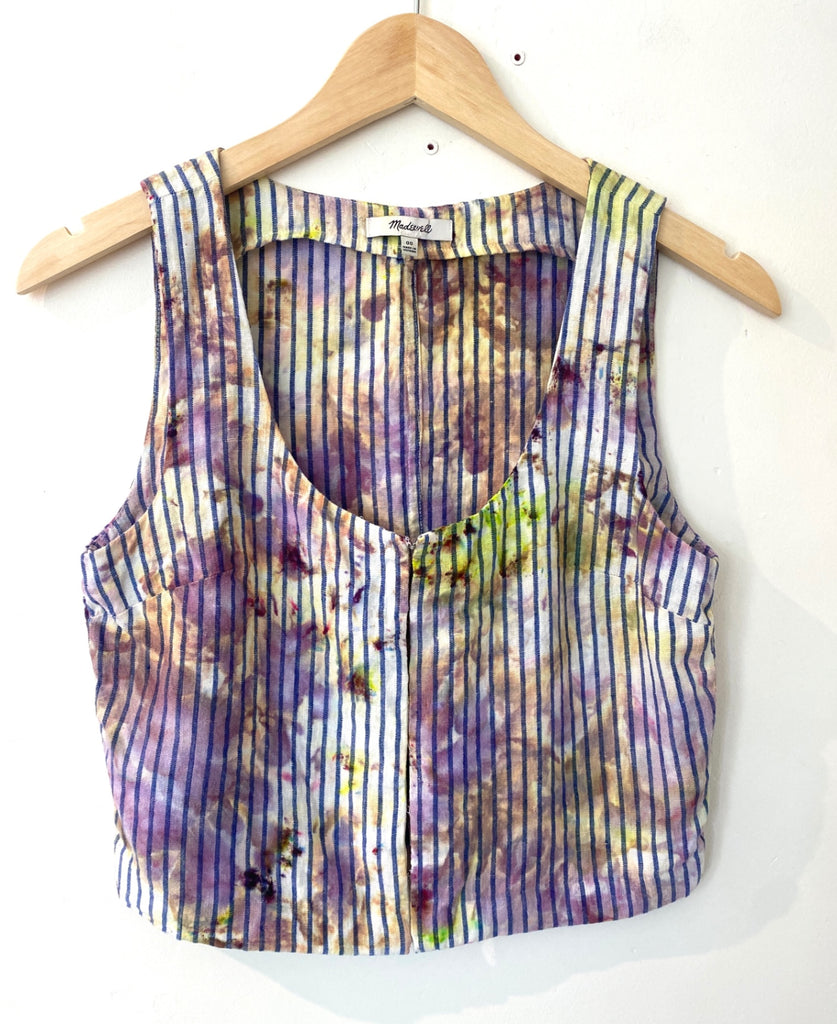 Hipcheck - Ice Dyed Linen Top, Madewell, Sz 0