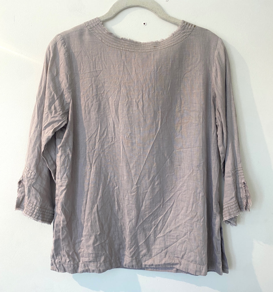 LOOP - Erica Tanov Linen Blouse, Sz 0 (#444)