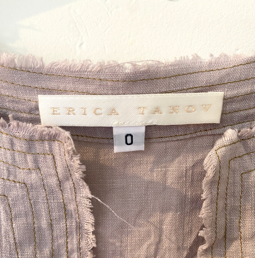 LOOP - Erica Tanov Linen Blouse, Sz 0 (#444)