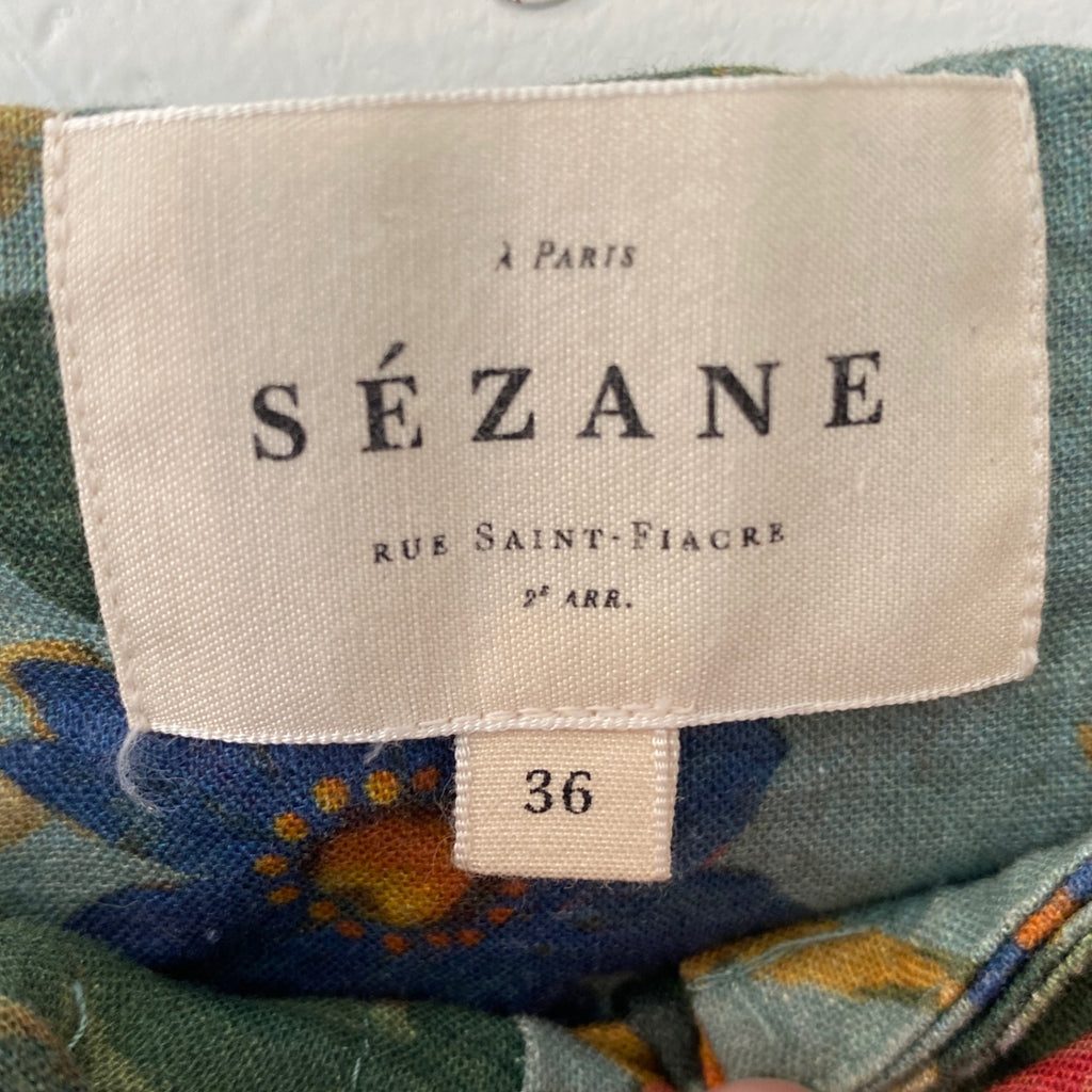 LOOP - Sézane Floral Midi Skirt, Sz 36 (#450)
