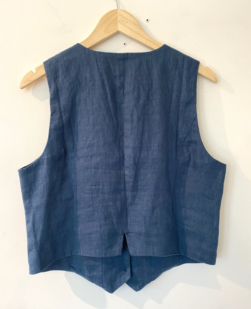 LOOP - Madewell Linen Vest, Sz 12 (#366)