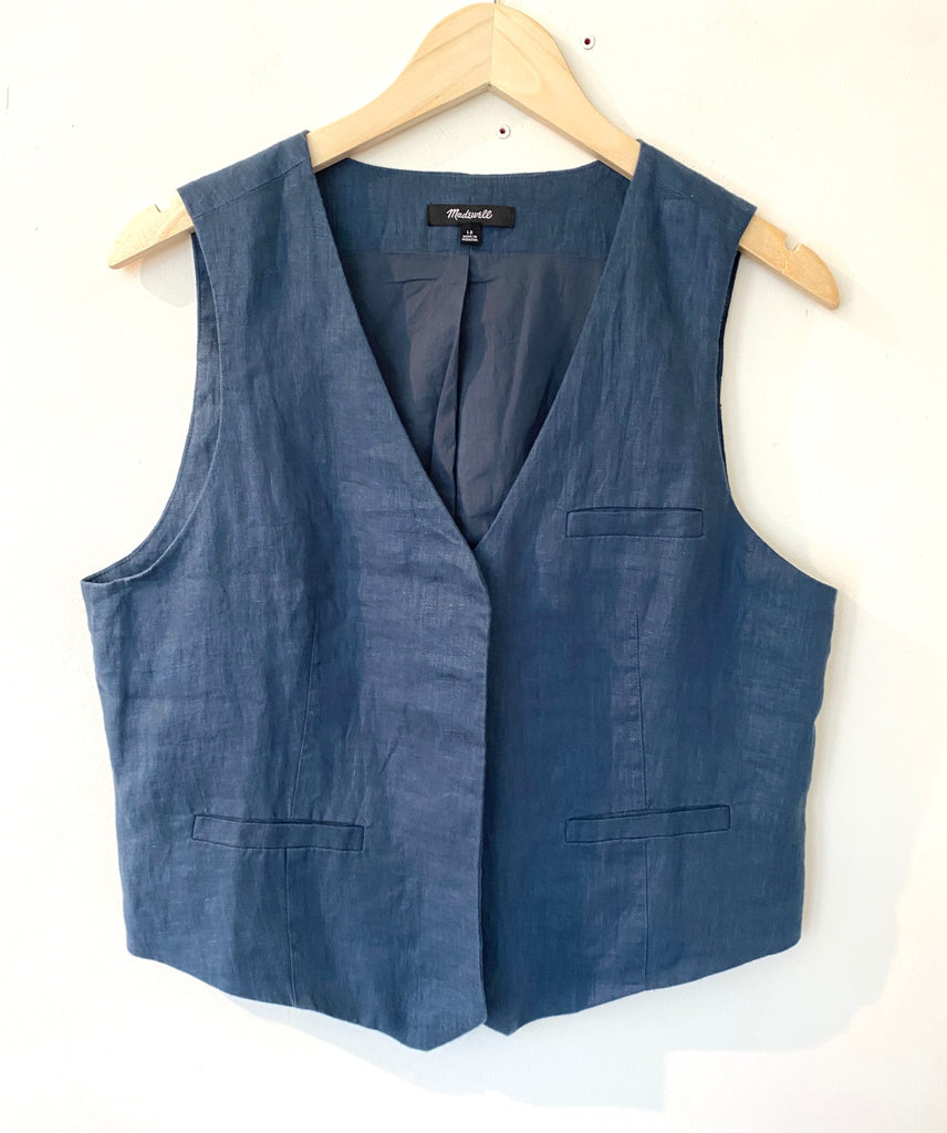 LOOP - Madewell Linen Vest, Sz 12 (#366)