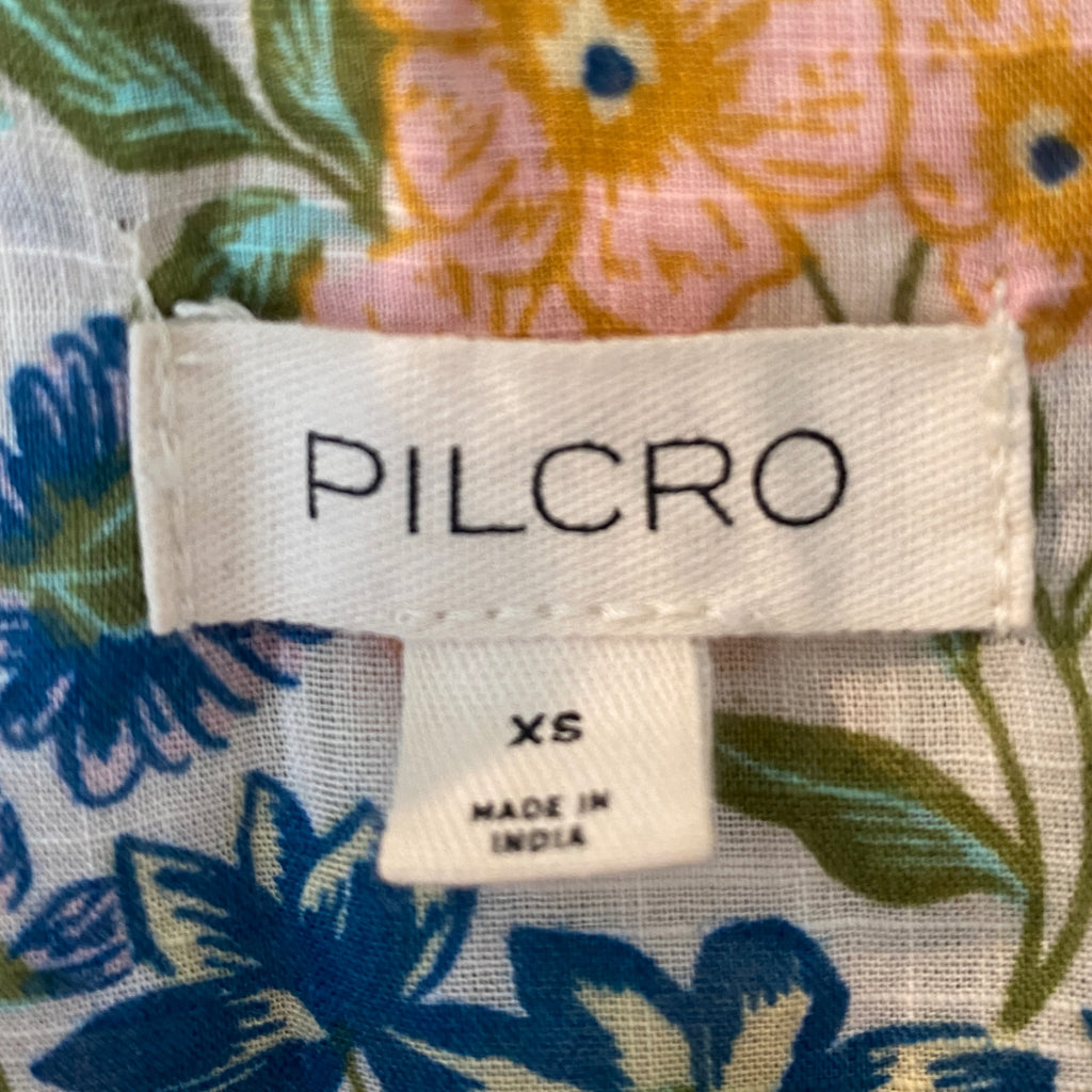 LOOP - Pilcro Aly Puff- Sleeve Cotton Blouse, Sz XS (#108)