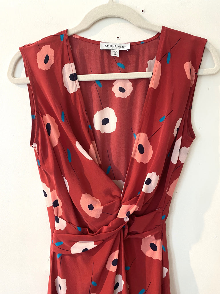 LOOP - Amour Vert Silk Elsie Dress, Sz XS (#7)
